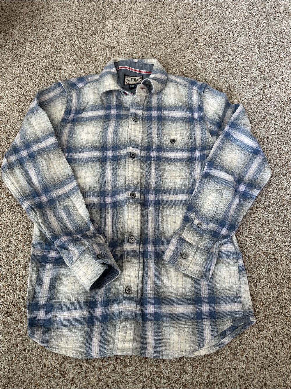 Kids Flag & Anthem Long Sleeve Flannel Shirt